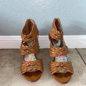 Brown/Tan Wedges/Heels